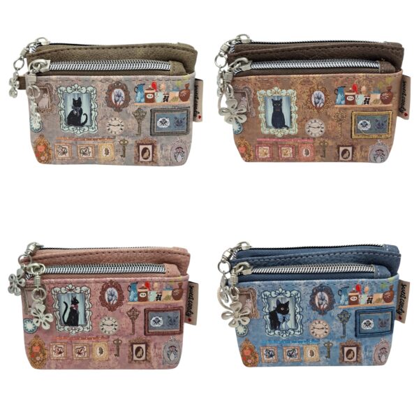 Monedero vintage gatuno