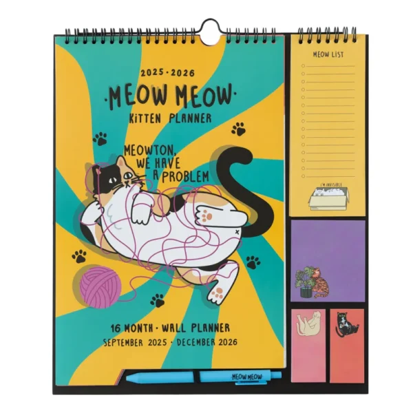 Planificador mensual 2025/2026 meow meow