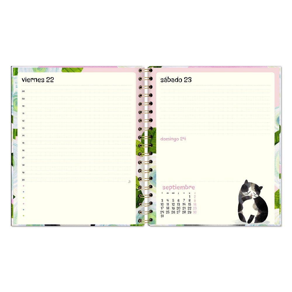 Agenda anual 2026 D/P planet cat rosa - Imagen 3